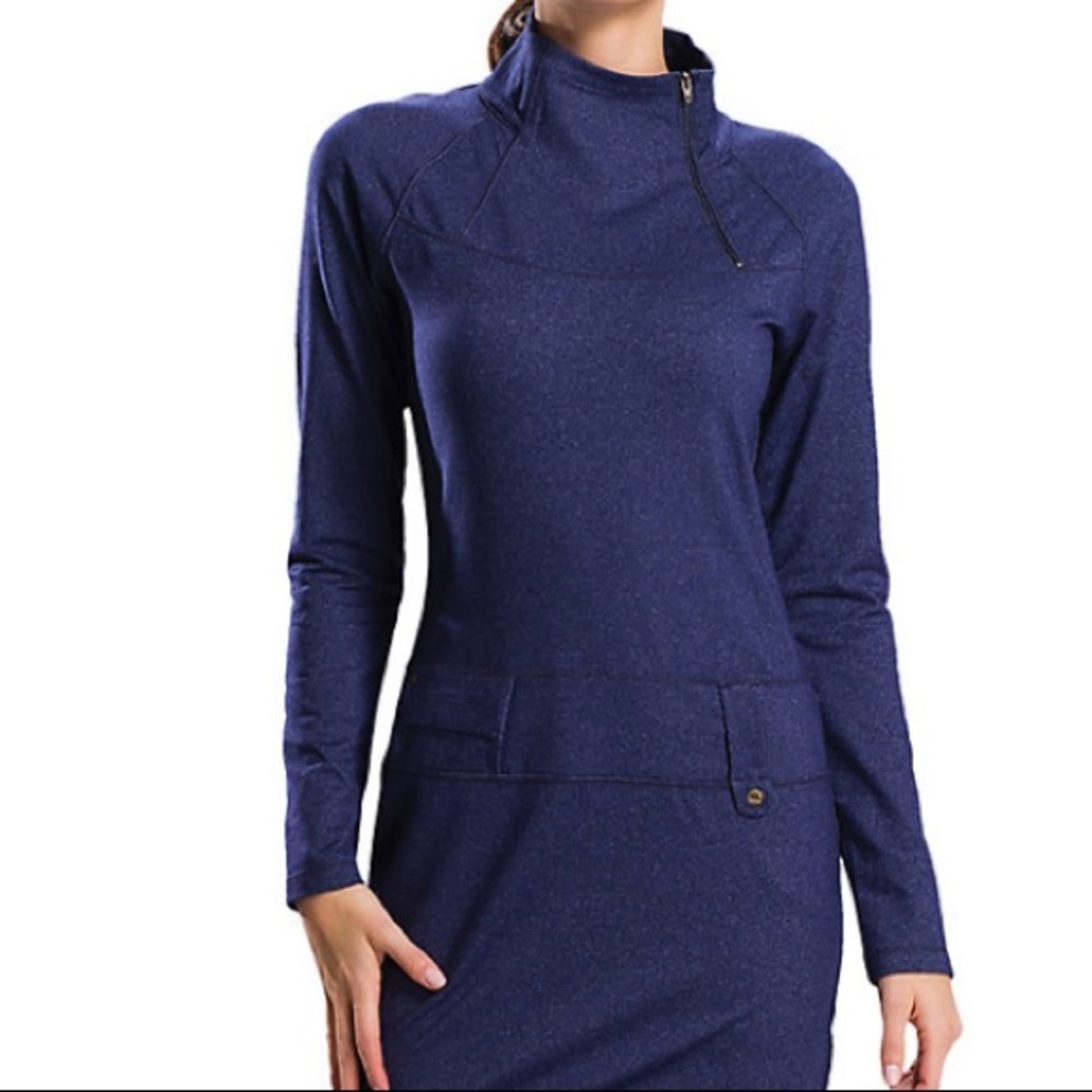 Lolë Evolt Dress Heathered Blue